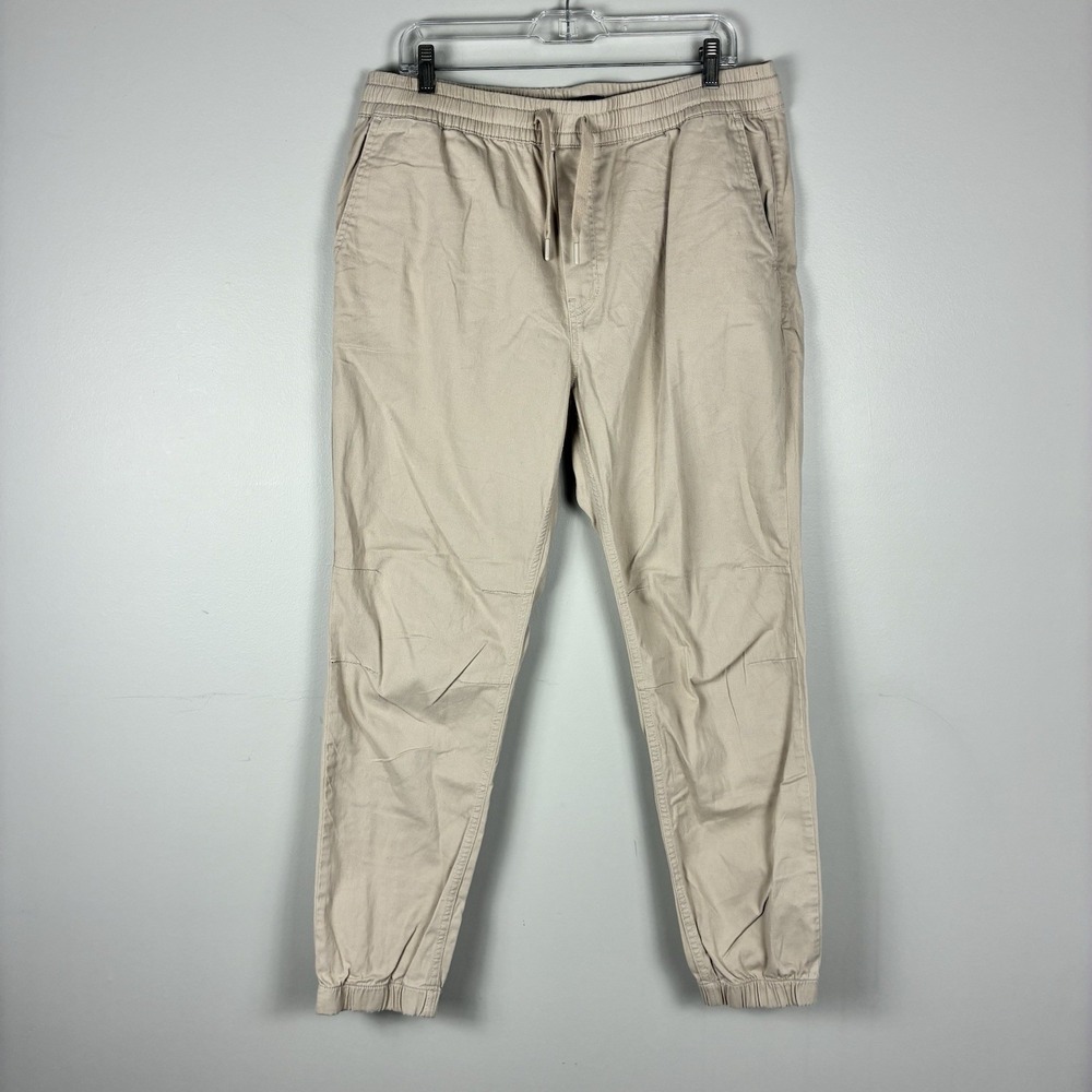 Tan Men's Jogger Pants Elastic Waist Athletic Sweats Casual School Sporty XL